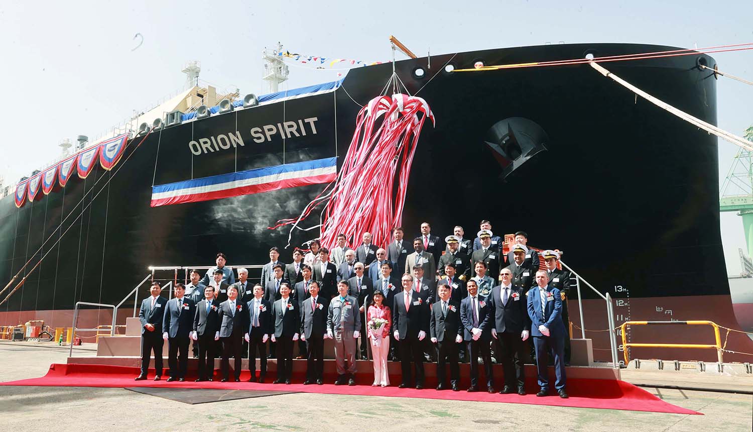 Minister Ahn attends naming ceremony for LNG carrier ORION SPIRIT 