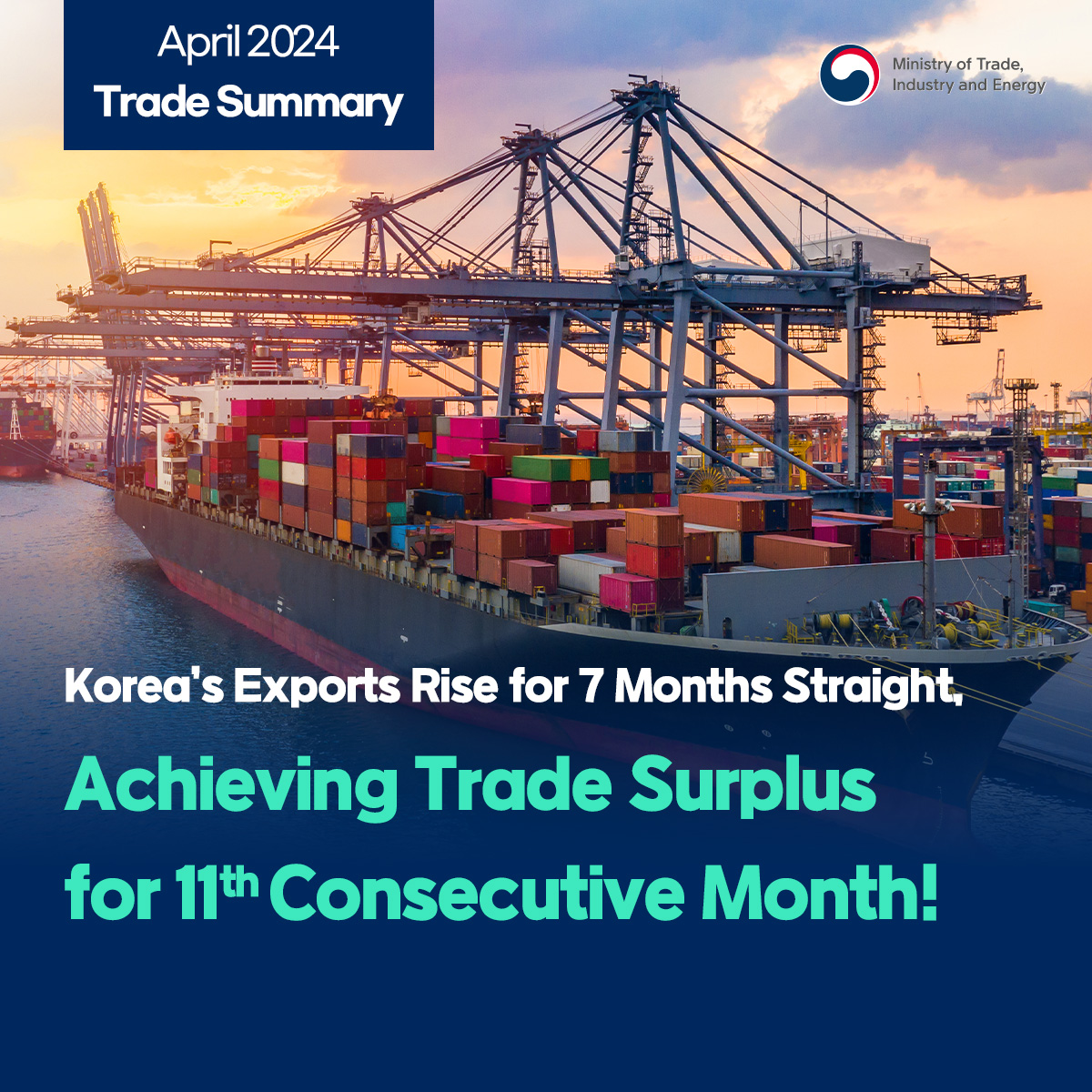 Korea achieves trade surplus for 11th consecutive month!