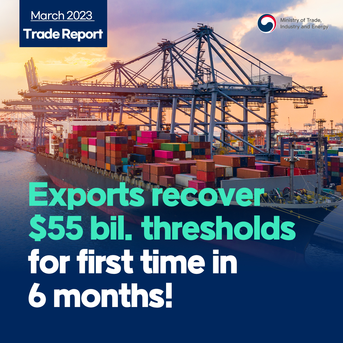 Korea's exports recover $55 billion thresholds in March! Image 0